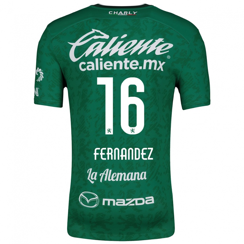 Kandiny Kinderen Omar Fernández #16 Groen Wit Thuisshirt Thuistenue 2024/25 T-Shirt België