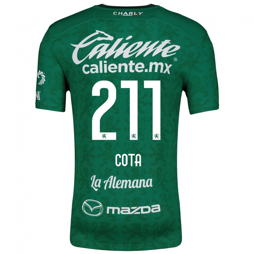 Kandiny Kinderen Luis Cota #211 Groen Wit Thuisshirt Thuistenue 2024/25 T-Shirt