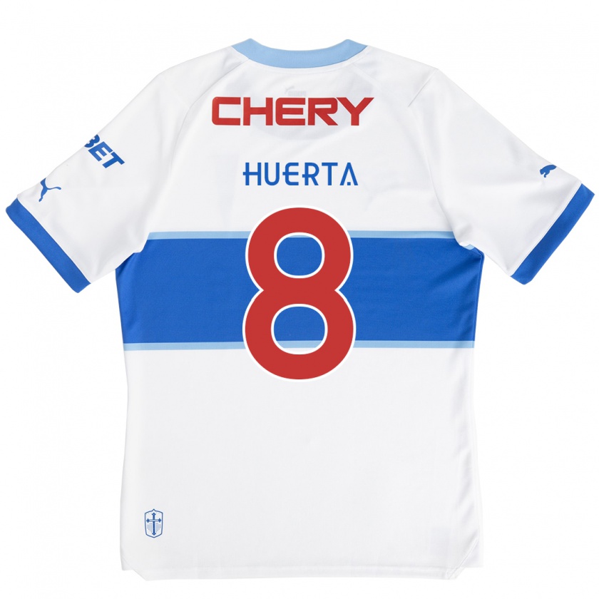 Kandiny Kinder Valber Huerta #8 Weiß Blau Heimtrikot Trikot 2024/25 T-Shirt Österreich