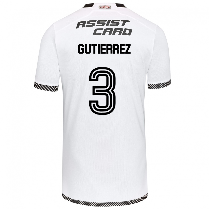 Kandiny Bambino Maglia Daniel Gutiérrez #3 Bianco Nero Kit Gara Home 2024/25 Maglietta