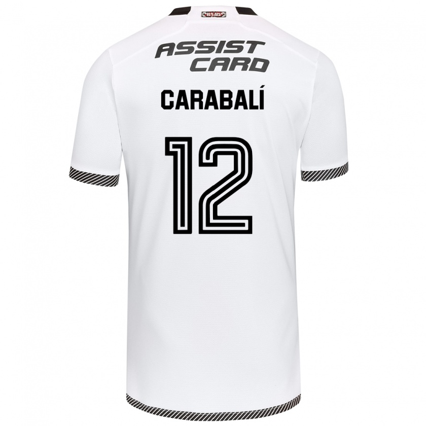 Kandiny Bambino Maglia Omar Carabalí #12 Bianco Nero Kit Gara Home 2024/25 Maglietta