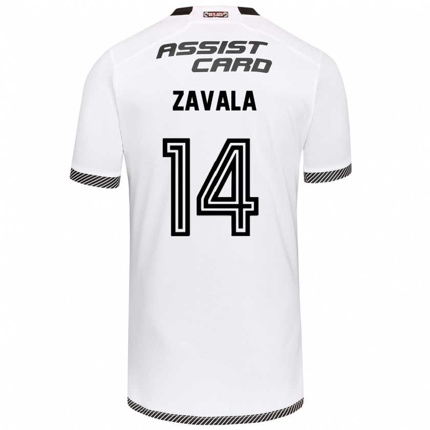 Kandiny Bambino Maglia Cristián Zavala #14 Bianco Nero Kit Gara Home 2024/25 Maglietta