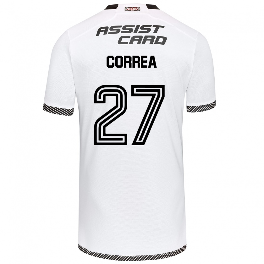 Kandiny Bambino Maglia Javier Correa #27 Bianco Nero Kit Gara Home 2024/25 Maglietta