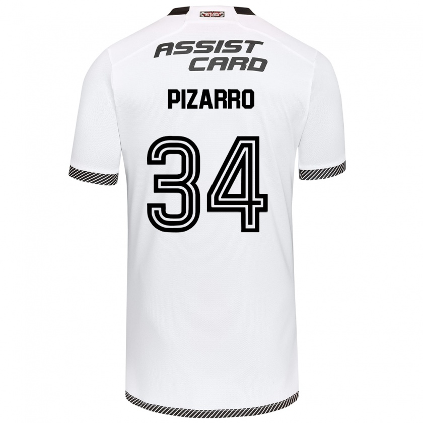 Kandiny Kinderen Vicente Pizarro #34 Wit Zwart Thuisshirt Thuistenue 2024/25 T-Shirt