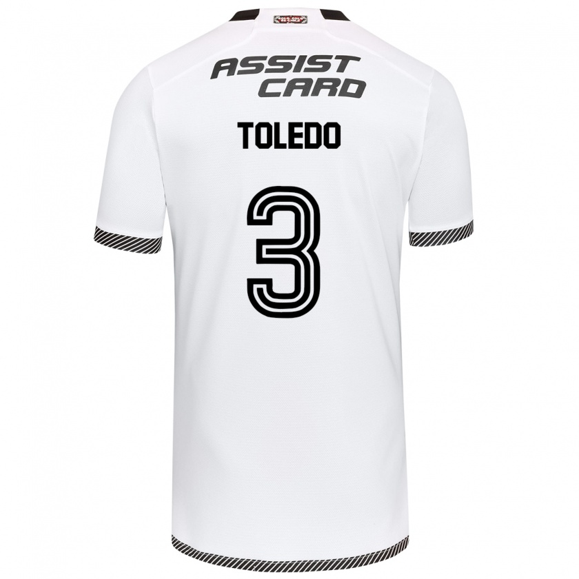 Kandiny Bambino Maglia Miguel Toledo #3 Bianco Nero Kit Gara Home 2024/25 Maglietta