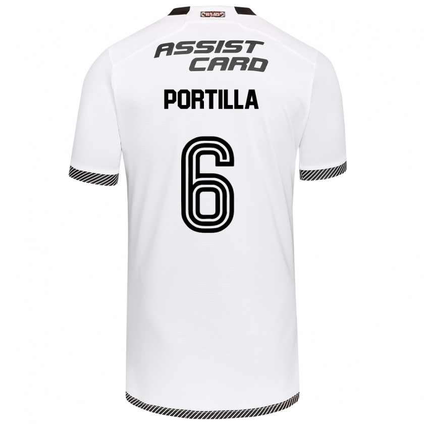 Kandiny Bambino Maglia Dylan Portilla #6 Bianco Nero Kit Gara Home 2024/25 Maglietta