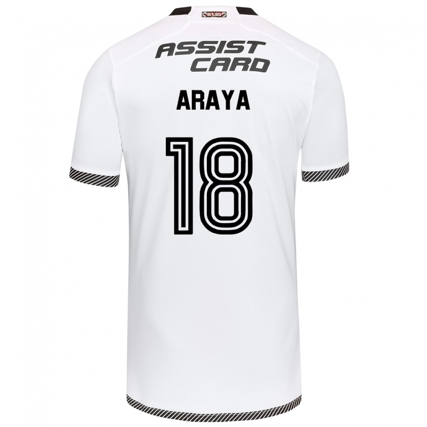 Kandiny Bambino Maglia Benjamín Araya #18 Bianco Nero Kit Gara Home 2024/25 Maglietta