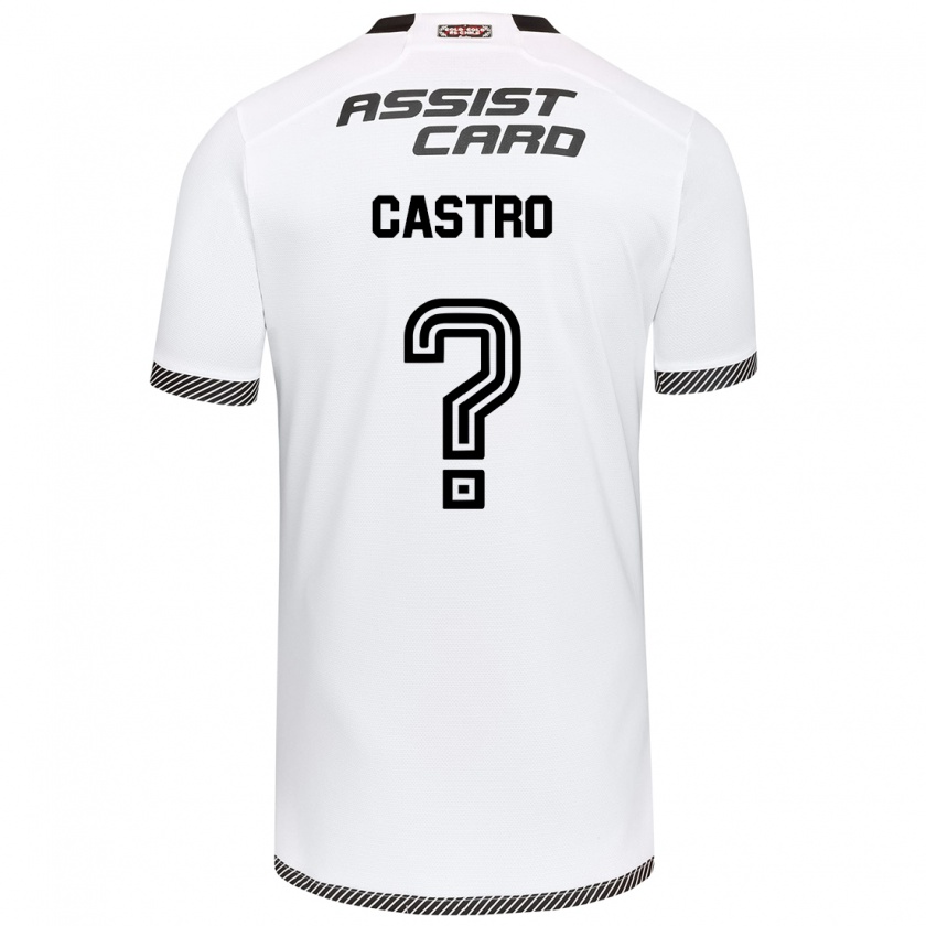 Kandiny Kinder Benjamín Castro #0 Weiß Schwarz Heimtrikot Trikot 2024/25 T-Shirt Österreich