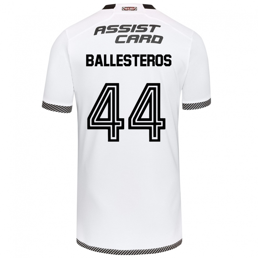 Kandiny Bambino Maglia Martín Ballesteros #44 Bianco Nero Kit Gara Home 2024/25 Maglietta