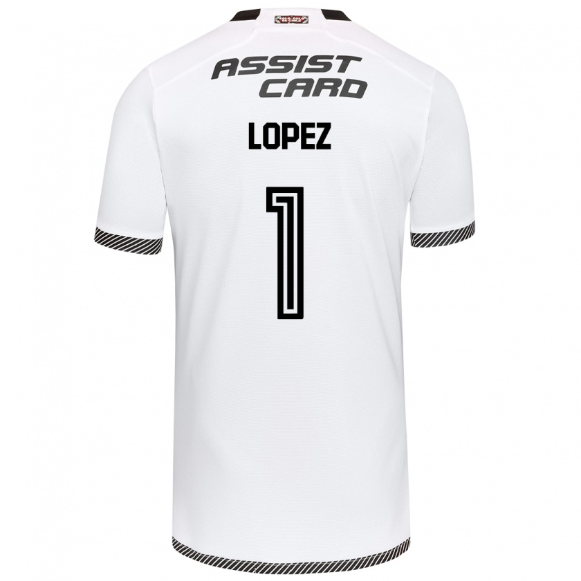 Kandiny Bambino Maglia Yessenia López #1 Bianco Nero Kit Gara Home 2024/25 Maglietta