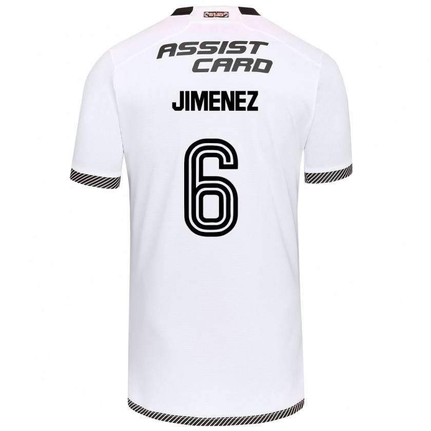 Kandiny Bambino Maglia Yastin Jiménez #6 Bianco Nero Kit Gara Home 2024/25 Maglietta