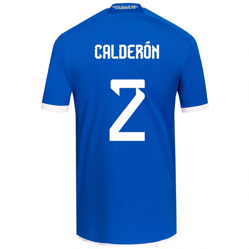 Kandiny Kinderen Franco Calderón #2 Blauw Wit Thuisshirt Thuistenue 2024/25 T-Shirt België