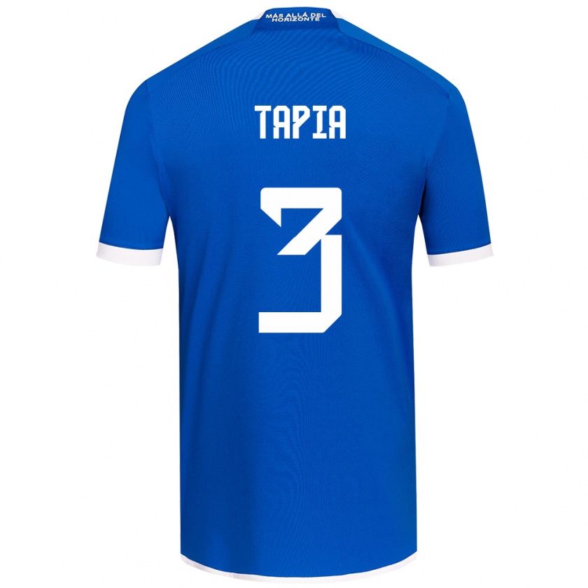 Kandiny Kinderen Ignacio Tapia #3 Blauw Wit Thuisshirt Thuistenue 2024/25 T-Shirt