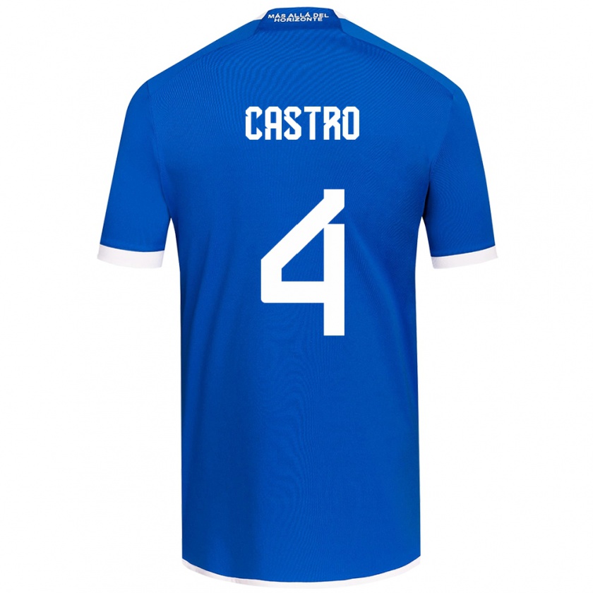 Kandiny Bambino Maglia José Ignacio Castro #4 Blu Bianco Kit Gara Home 2024/25 Maglietta