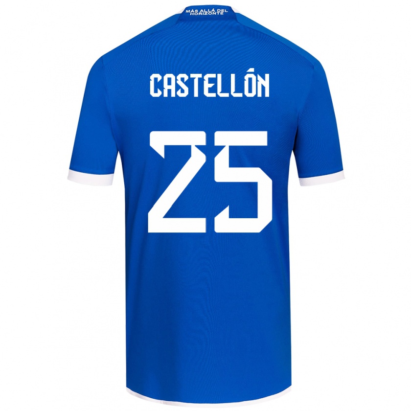 Kandiny Niño Camiseta Gabriel Castellón #25 Azul Blanco 1ª Equipación 2024/25 La Camisa