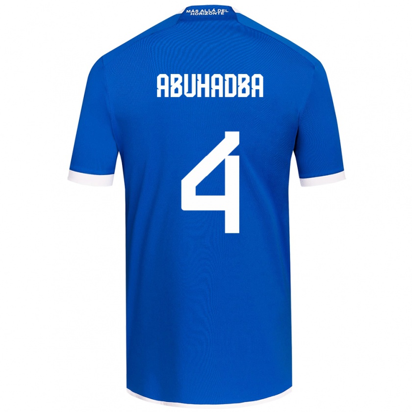 Kandiny Bambino Maglia Zacarías Abuhadba #4 Blu Bianco Kit Gara Home 2024/25 Maglietta