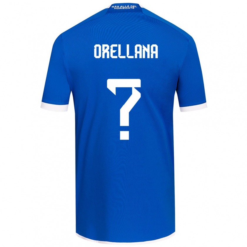 Kandiny Bambino Maglia Bastián Orellana #0 Blu Bianco Kit Gara Home 2024/25 Maglietta