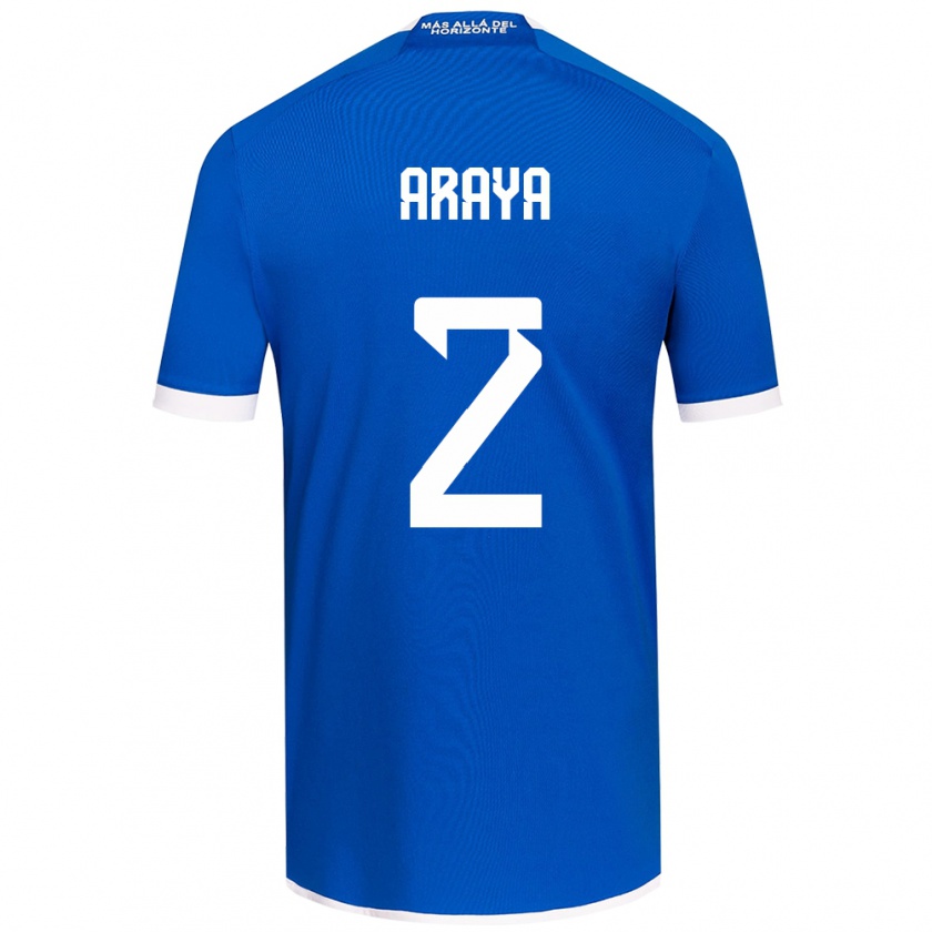 Kandiny Niño Camiseta Fernanda Araya #2 Azul Blanco 1ª Equipación 2024/25 La Camisa