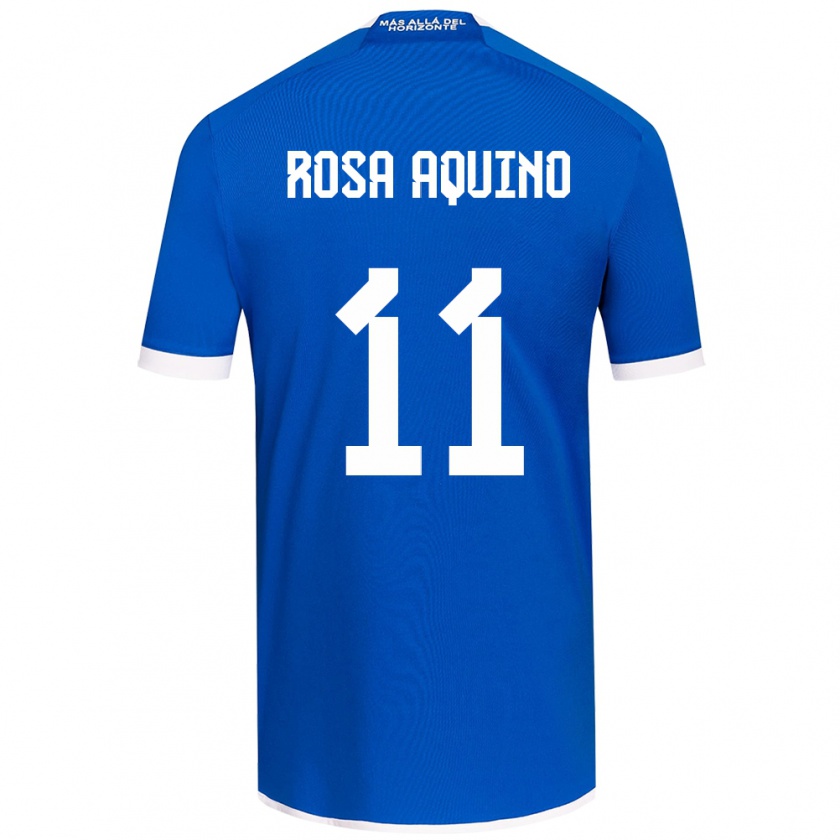 Kandiny Kinderen Rosa Aquino #11 Blauw Wit Thuisshirt Thuistenue 2024/25 T-Shirt België