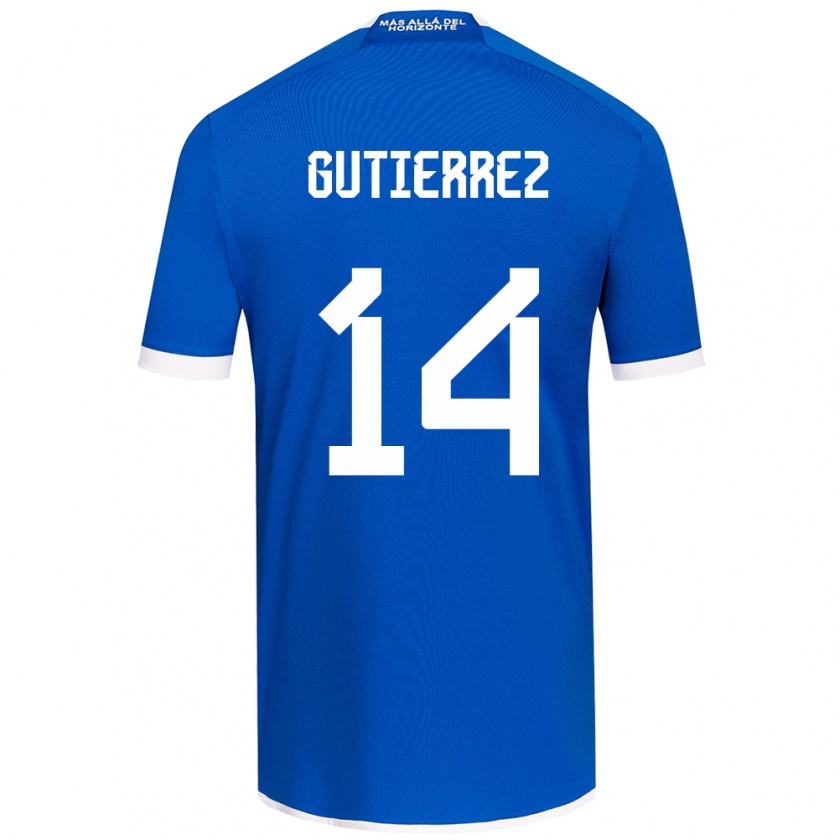 Kandiny Niño Camiseta Ana Gutiérrez #14 Azul Blanco 1ª Equipación 2024/25 La Camisa