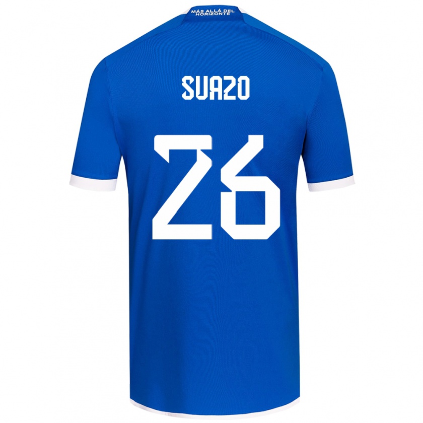 Kandiny Bambino Maglia Gretzel Suazo #26 Blu Bianco Kit Gara Home 2024/25 Maglietta