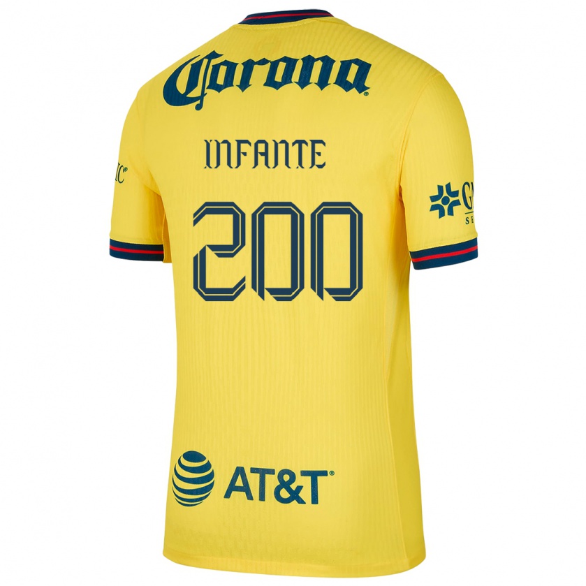 Kandiny Niño Camiseta Armando Infante #200 Amarillo Azul 1ª Equipación 2024/25 La Camisa México