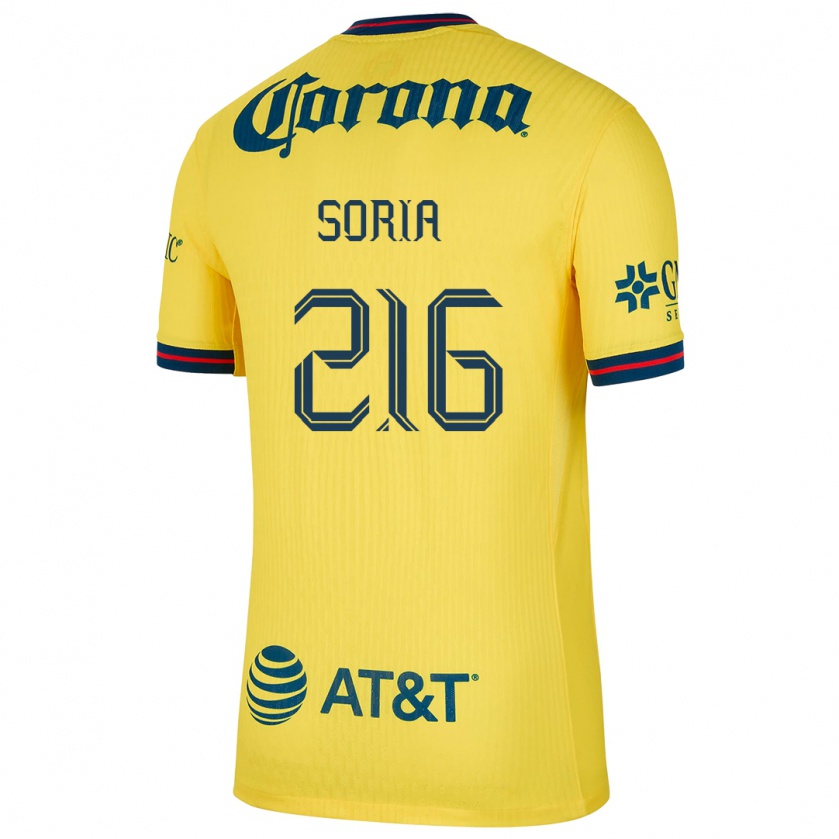 Kandiny Niño Camiseta Emiliano Soria #216 Amarillo Azul 1ª Equipación 2024/25 La Camisa México