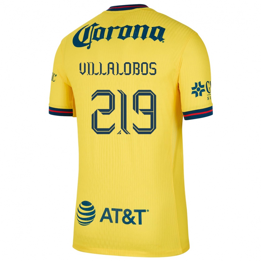 KandinyキッズPatricio Villalobos#219黄 青ホームシャツ2024/25ジャージーユニフォーム