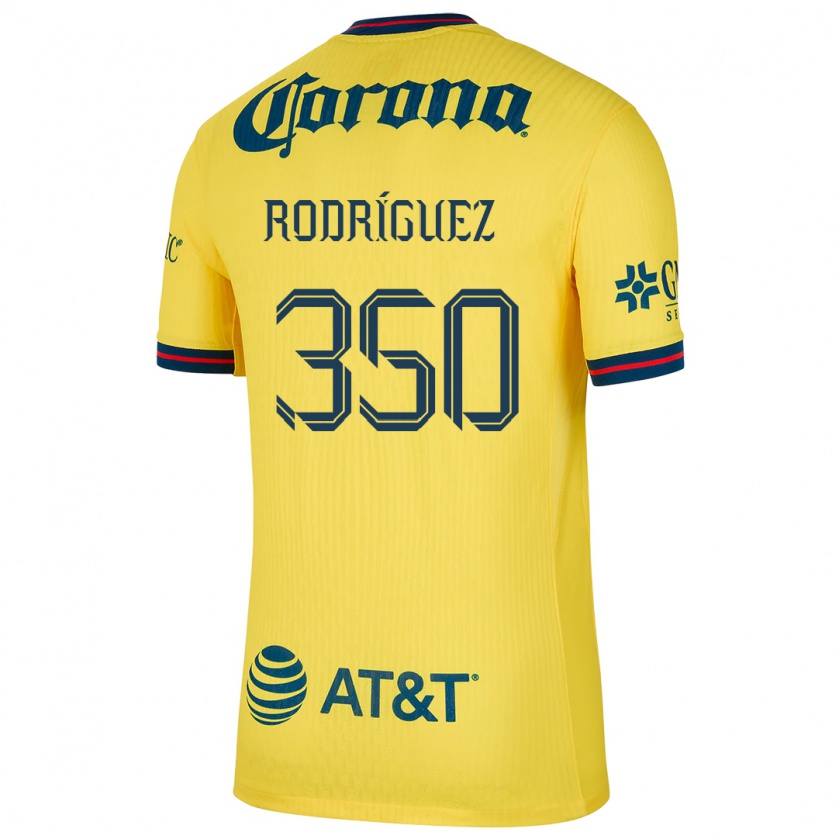 Kandiny Bambino Maglia Ángel Rodríguez #350 Giallo Blu Kit Gara Home 2024/25 Maglietta