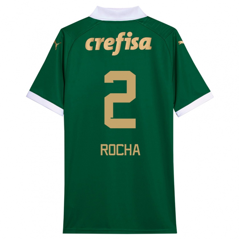 Kandiny Kinderen Marcos Rocha #2 Groen Wit Thuisshirt Thuistenue 2024/25 T-Shirt België