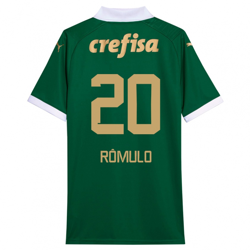 Kandiny Niño Camiseta Rômulo #20 Verde Blanco 1ª Equipación 2024/25 La Camisa México