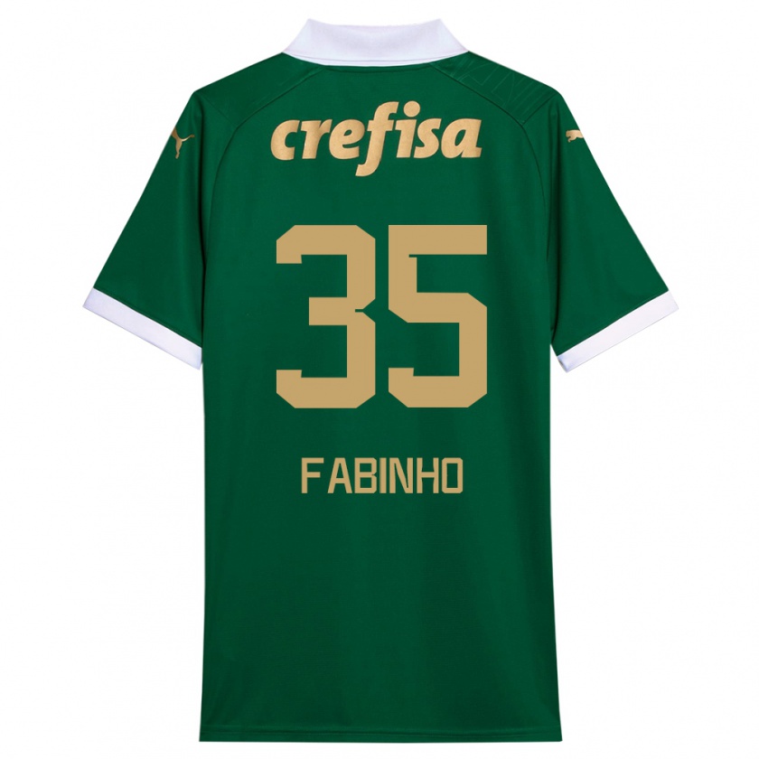 Kandiny Bambino Maglia Fabinho #35 Verde Bianco Kit Gara Home 2024/25 Maglietta