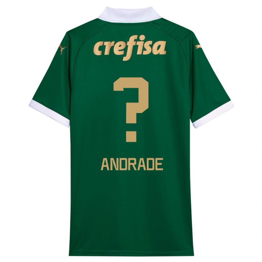 Kandiny Niño Camiseta Deivid Andrade #0 Verde Blanco 1ª Equipación 2024/25 La Camisa México