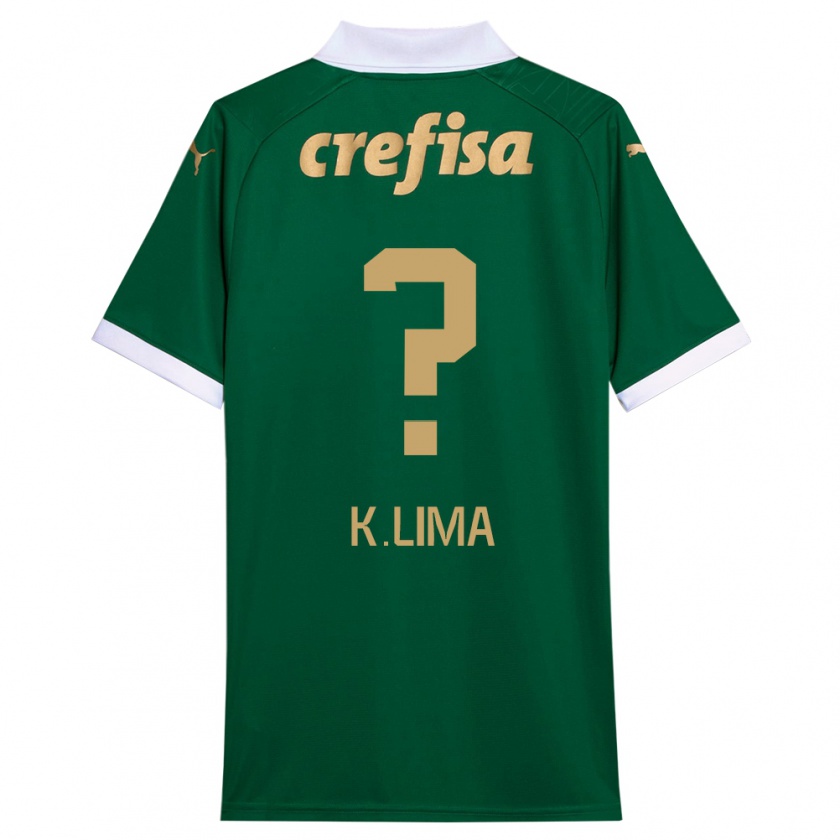 Kandiny Niño Camiseta Kauan Lima #0 Verde Blanco 1ª Equipación 2024/25 La Camisa México