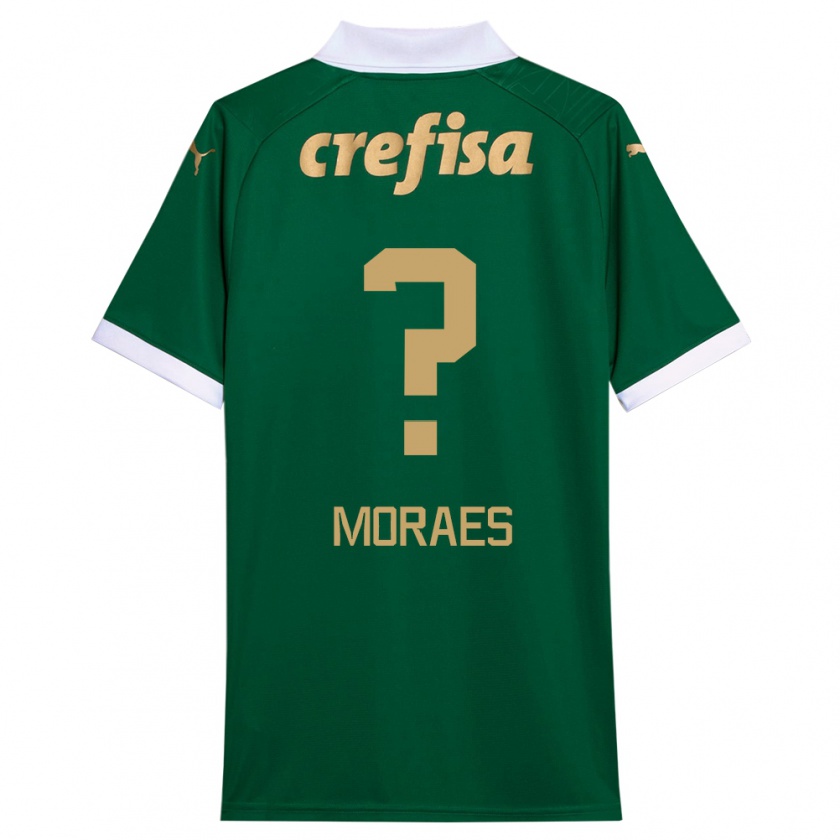 Kandiny Niño Camiseta Kauã Moraes #0 Verde Blanco 1ª Equipación 2024/25 La Camisa México