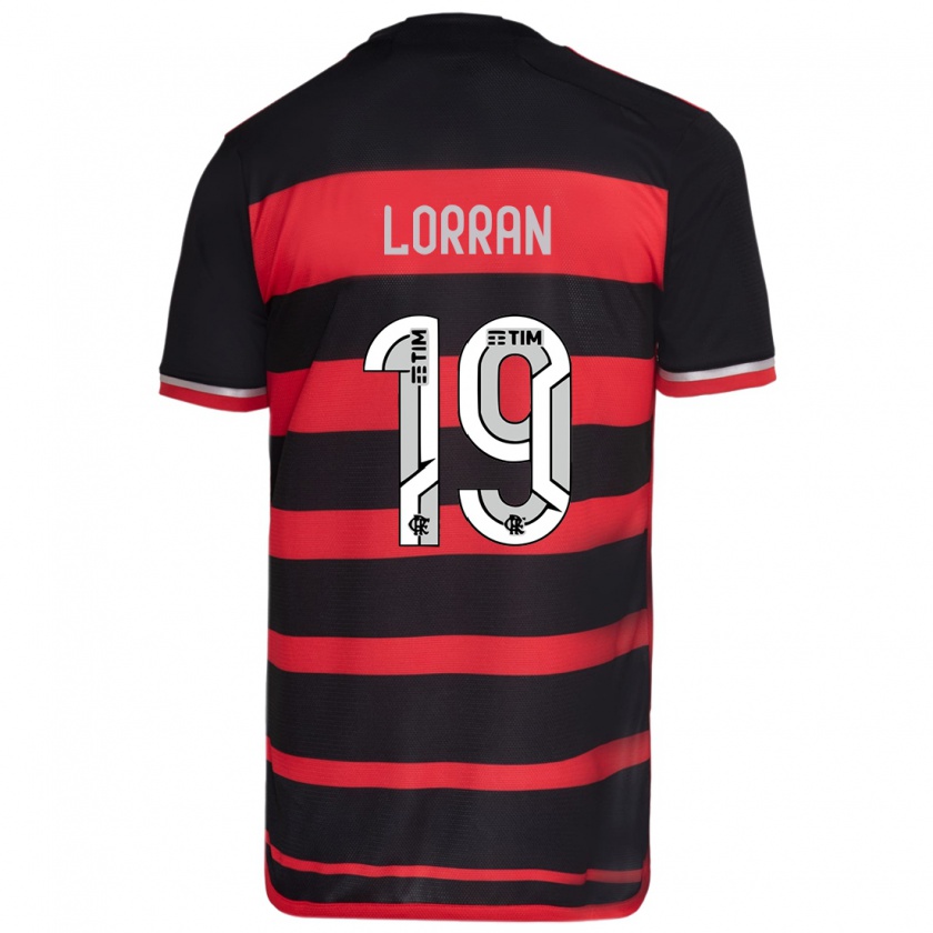 Kandiny Bambino Maglia Lorran #19 Rosso Nero Kit Gara Home 2024/25 Maglietta