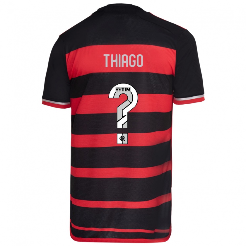 Kandiny Bambino Maglia Victor Thiago #0 Rosso Nero Kit Gara Home 2024/25 Maglietta