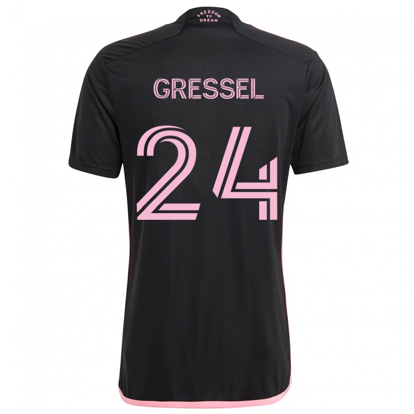 Kandiny Niño Camiseta Julian Gressel #24 Negro 2ª Equipación 2024/25 La Camisa