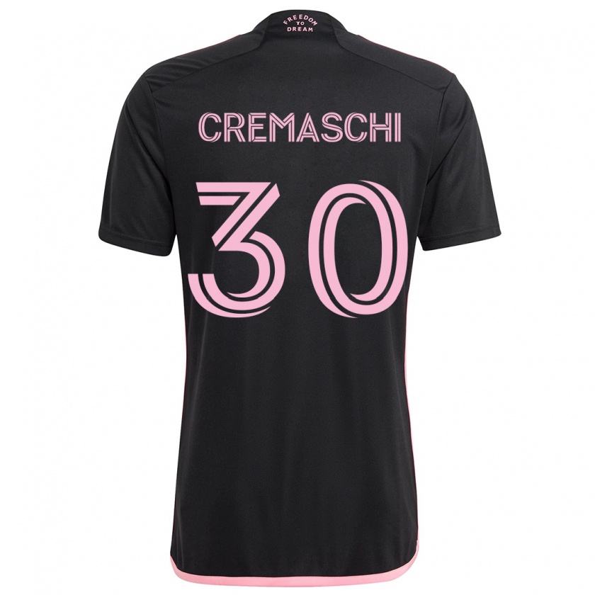 Kandiny Bambino Maglia Benja Cremaschi #30 Nero Kit Gara Away 2024/25 Maglietta