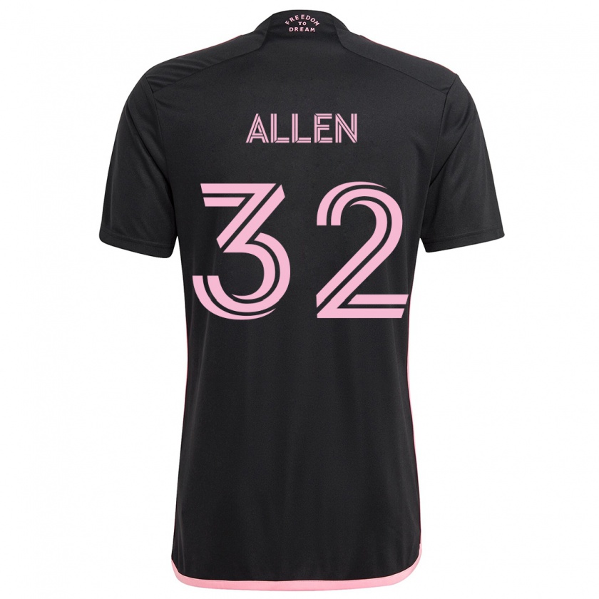 Kandiny Kinderen Noah Allen #32 Zwart Uitshirt Uittenue 2024/25 T-Shirt België