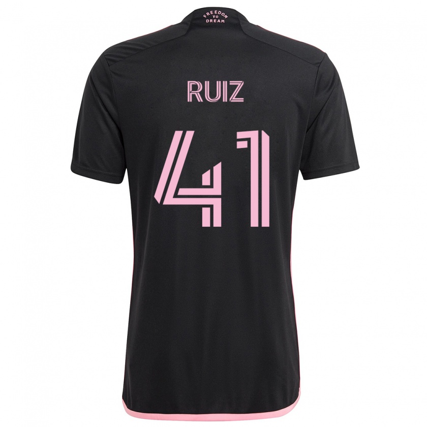 Kandiny Niño Camiseta David Ruíz #41 Negro 2ª Equipación 2024/25 La Camisa