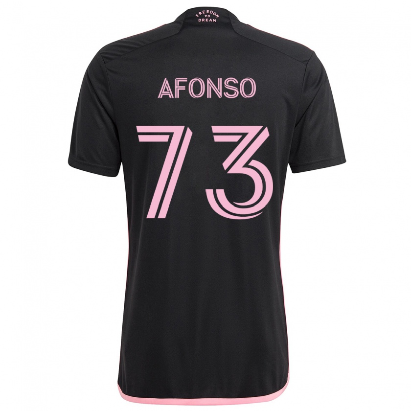 Kandiny Kinderen Leo Afonso #73 Zwart Uitshirt Uittenue 2024/25 T-Shirt