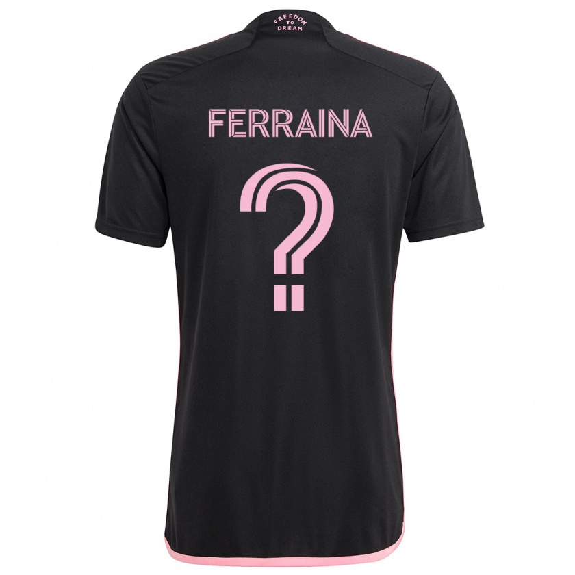 Kandiny Bambino Maglia Giovanni Ferraina #0 Nero Kit Gara Away 2024/25 Maglietta