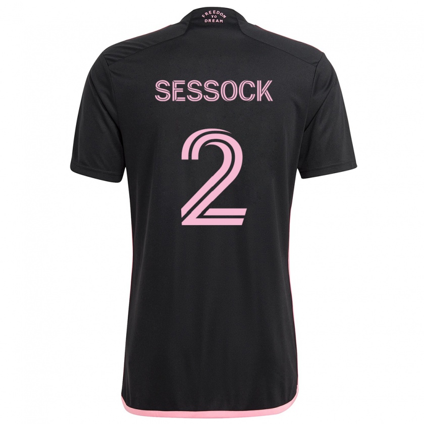 Kandiny Kinder Nykolas Sessock #2 Schwarz Auswärtstrikot Trikot 2024/25 T-Shirt Österreich