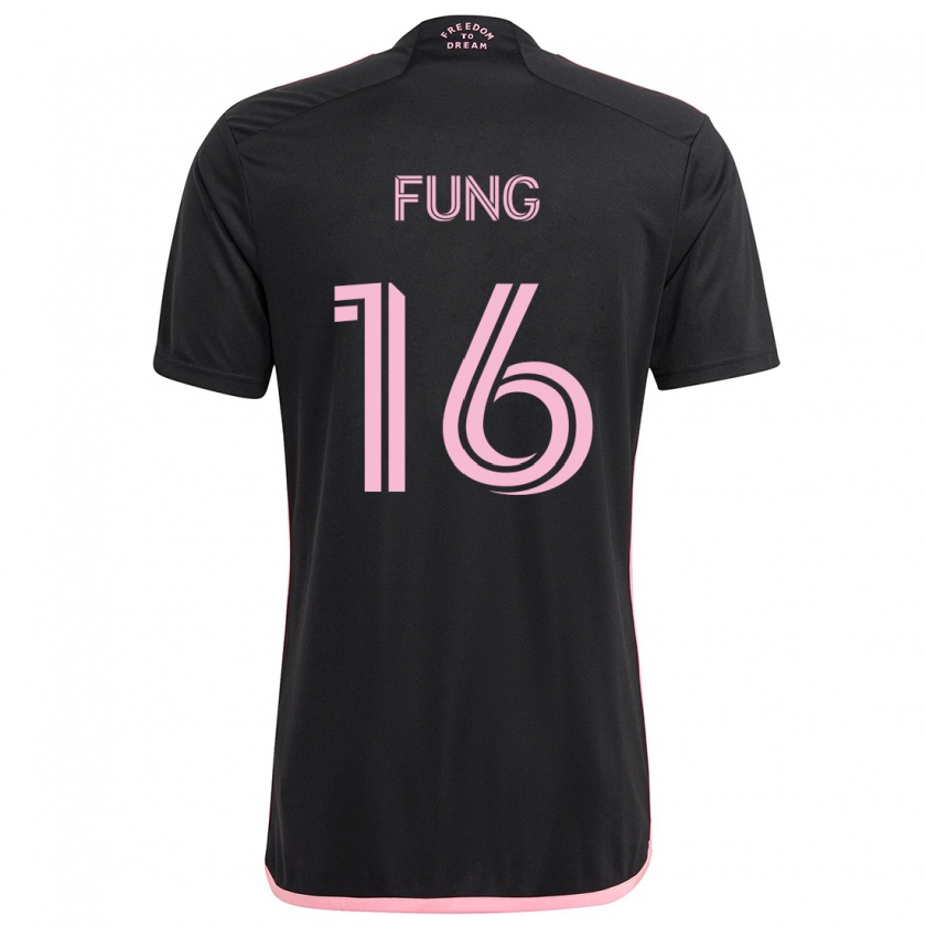 Kandiny Bambino Maglia Victor Fung #16 Nero Kit Gara Away 2024/25 Maglietta