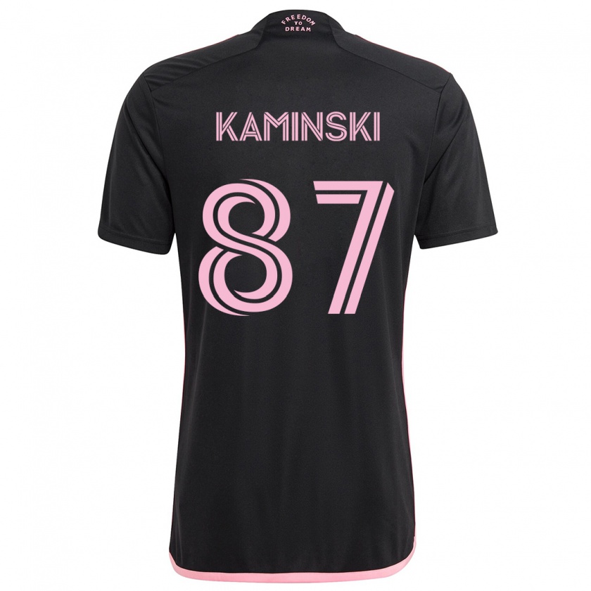 Kandiny Kinder Brett Kaminski #87 Schwarz Auswärtstrikot Trikot 2024/25 T-Shirt Österreich