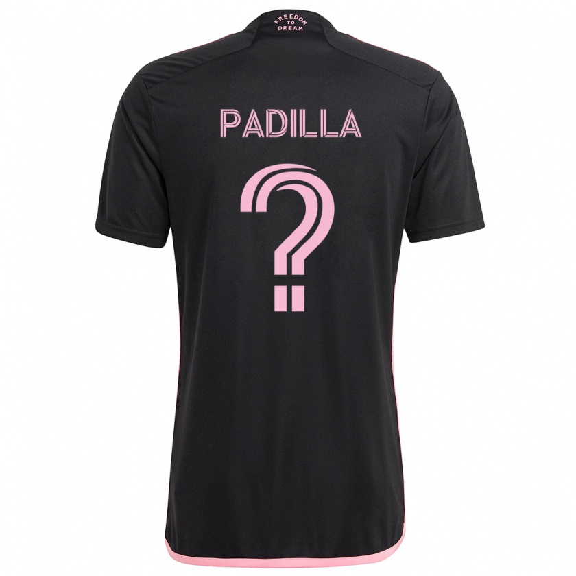 Kandiny Niño Camiseta Leandro Padilla #0 Negro 2ª Equipación 2024/25 La Camisa