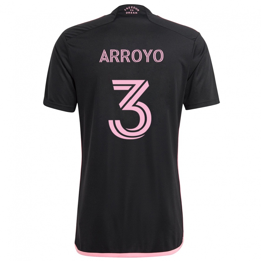 Kandiny Kinder Dixon Arroyo #3 Schwarz Auswärtstrikot Trikot 2024/25 T-Shirt Österreich