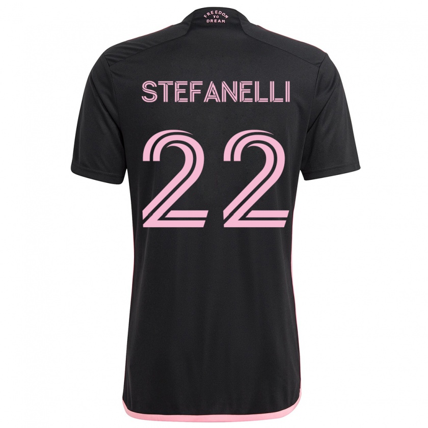 Kandiny Kinderen Nicolás Stefanelli #22 Zwart Uitshirt Uittenue 2024/25 T-Shirt België