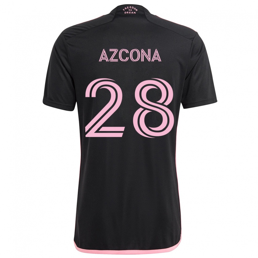 Kandiny Niño Camiseta Edison Azcona #28 Negro 2ª Equipación 2024/25 La Camisa